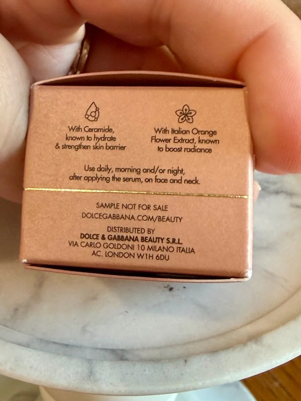 Dolce & Gabbana Glow-Bounce Ceramide Cream Moisturizer Sample 0.15 fl oz